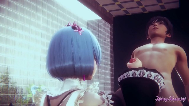 Re Zero Hentai - Rem Handjob with POV &lpar;Uncensored&rpar; - Japanese Asian manga anime game porn