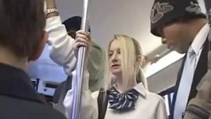 Nice Blonde American Schoolgirl Kandi Hart Groped and Fucked In Bus